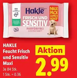 Lidl Hakle feucht frisch aktion und sensitiv maxi Angebot