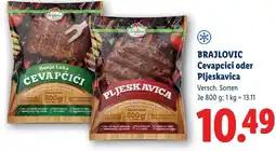 Lidl Brajlovic cevapcici oder pljeskavica Angebot