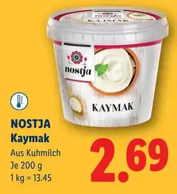 Lidl Nostja kaymak Angebot