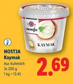Lidl Nostja kaymak Angebot