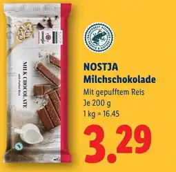 Lidl Nostja milchschokolade Angebot