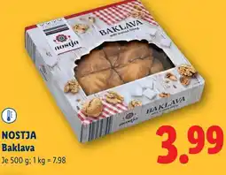 Lidl Nostja baklava Angebot