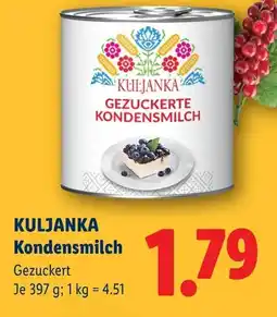 Lidl Kuljanka kondensmilch Angebot