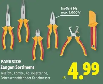 Lidl Parkside zangen sortiment Angebot