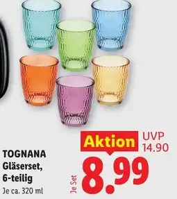 Lidl Tognana gläserset, 6-teilig Angebot