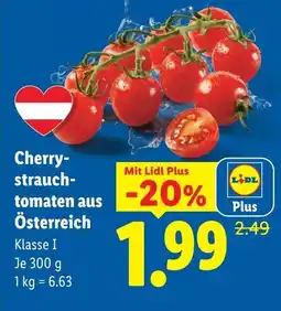 Lidl Cherry- strauch- tomaten aus österreich klasse i Angebot