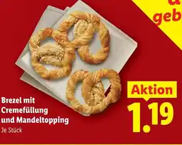 Lidl Brezel mit cremefüllung und mandeltopping Angebot