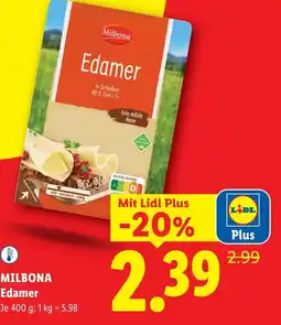 Lidl Milbona edamer Angebot