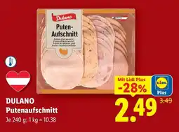 Lidl Dulano puten- aufschnitt Angebot