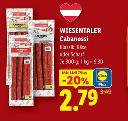 Lidl WIESENTALER Cabanossi Angebot