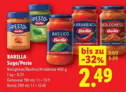 Lidl BARILLA Sugo/Pesto Angebot