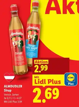 Lidl Almdudle sirup Angebot
