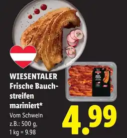 Lidl WIESENTALER Frische Bauch- streifen mariniert Angebot