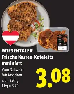 Lidl Wiesentaler frische karree-koteletts mariniert Angebot