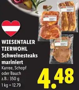 Lidl Wiesentaler tierwohl schweinesteaks mariniert Angebot