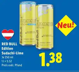 Lidl Red bull edition sudachi-lime Angebot
