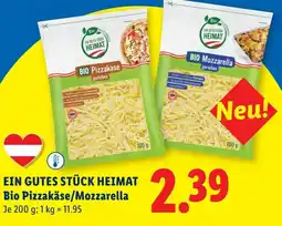Lidl Ein gutes stück heimat bio pizzakäse/mozzarella Angebot