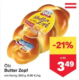 MPreis Ölz Butterzopf Angebot