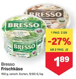 MPreis Bresso Frischkäse Angebot
