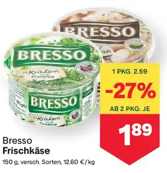 MPreis Bresso Frischkäse Angebot