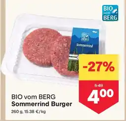 MPreis Bio vom Berg Sommerrind Burger Angebot
