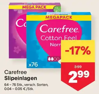MPreis Carefree Slipeinlagen Angebot
