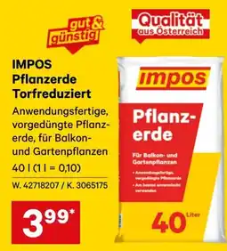 Lagerhaus IMPOS Pflanzerde Torfreduziert Angebot