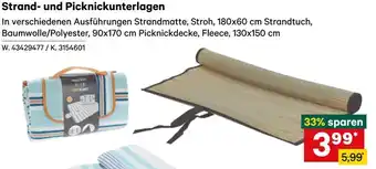 Strand- und Picknickunterlagen