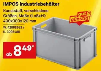 Lagerhaus IMPOS Industriebehälter Angebot