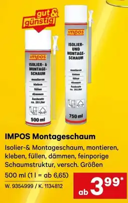 Lagerhaus IMPOS Montageschaum Angebot