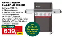Lagerhaus WEBER Gasgriller Spirit EP-425 GBS 2025 Angebot