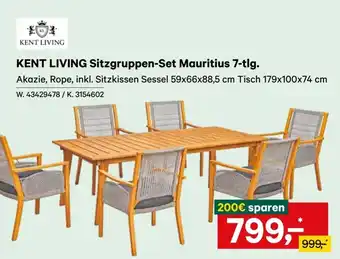 KENT LIVING Sitzgruppen-Set Mauritius 7-tlg.