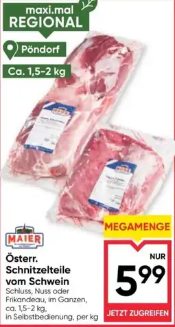 Maximarkt Österr. Schnitzelteile vom Schwein Angebot