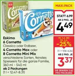 Maximarkt Eskimo 6 Cornetto Angebot