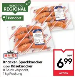 Maximarkt Knacker, Speckknacker oder Käseknacker Angebot