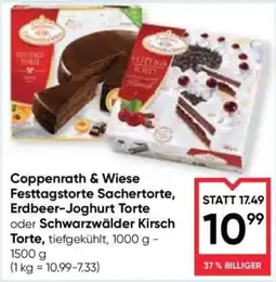 Maximarkt Coppenrath & Wiese Festtagstorte Sachertorte, Erdbeer-Joghurt Torte oder Schwarzwälder Kirsch Torte Angebot