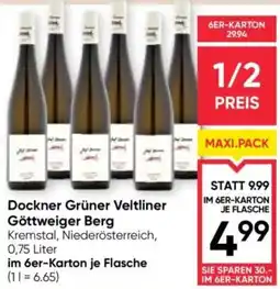 Maximarkt Dockner Grüner Veltliner Göttweiger Berg Angebot