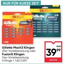 Maximarkt Gillette Mach3 Klingen oder Fusion5 Klingen Angebot
