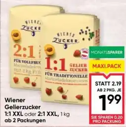 Maximarkt Wiener Gelierzucker 1:1 XXL oder 2:1 XXL Angebot