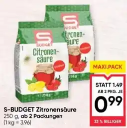 Maximarkt S-BUDGET Zitronensäure Angebot