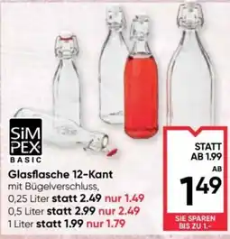 Maximarkt Glasflasche 12-Kant Angebot