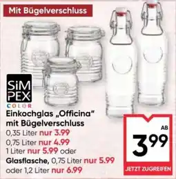 Maximarkt Einkochglas „Officina" mit Bügelverschluss Angebot