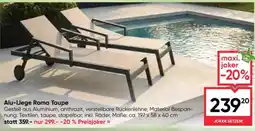 Maximarkt Alu-Liege Roma Taupe Angebot