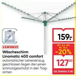 Maximarkt Wäscheschirm Linomatic 400 comfort Angebot
