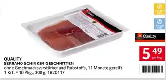 Transgourmet Quality serrano schinken geschnitten Angebot