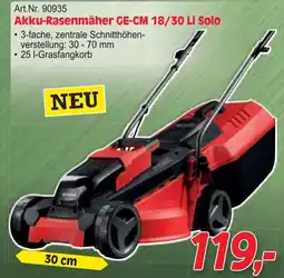 Zgonc Akku-Rasenmäher GE-CM 18/30 Li Solo Angebot