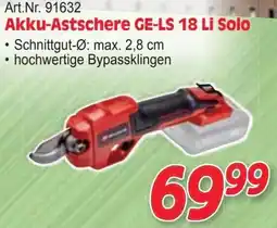 Zgonc Akku-Astschere GE-LS 18 Li Solo Angebot