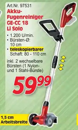 Zgonc Akku- Fugenreiniger GE-CC 18 Li Solo Angebot