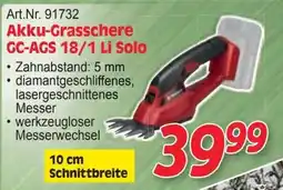 Zgonc Akku-Grasschere GC-AGS 18/1 Li Solo Angebot