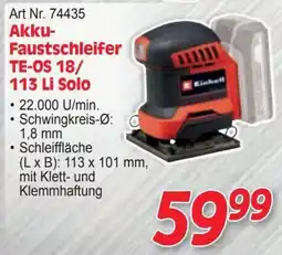 Zgonc Akku- Faustschleifer TE-OS 18/ 113 Li Solo Angebot